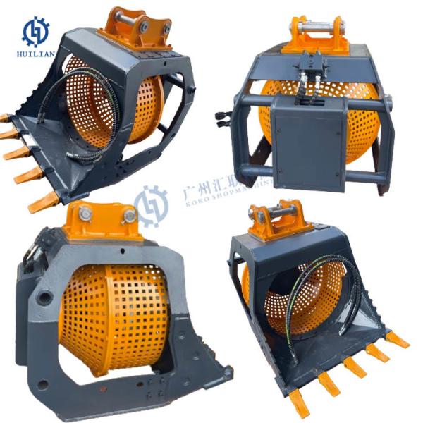 6-30Ton Rotatory Screening Thickened Steel Bucket For 6-8t Stone Excavator