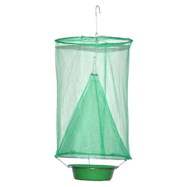 Gardening Hanging Folding Flycatcher Pest Control Cage Reusable Fly Insect Trap Net Catcher Killer Cage Bait Storage Pot