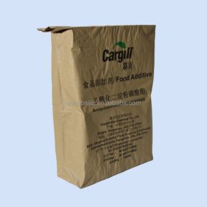 20 Kg Recyclable Paper Valve Sacks Bag Custom Shape Printing White Or Brown