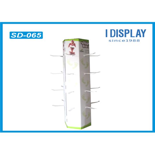 Cardboard Custom Hook Display Stand Spot Color For Bicycle Helmet