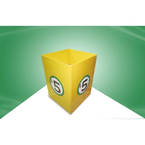 Buy Glossy Lamination Yellow Cardboard Display Bins For Promoting Dvds at wholesale prices