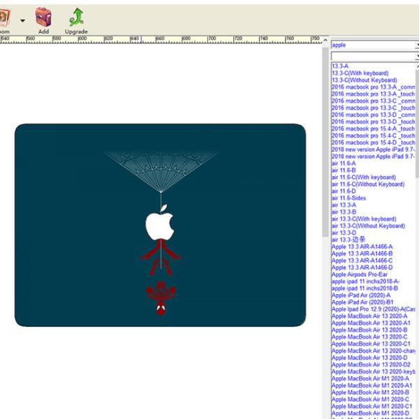 Buy Custom-Sized Laptop Skin Screen Protector Machine With Sticker Design Software at wholesale prices