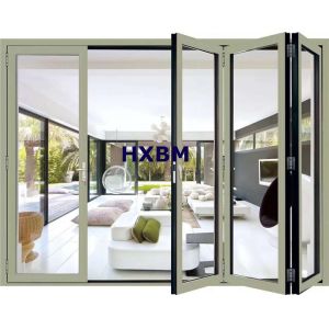 EPDM External Aluminum Folding Doors 12A Glass 75mm Depth