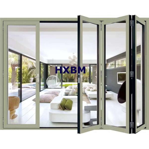 Buy EPDM External Aluminum Folding Doors 12A Glass 75mm Depth at wholesale prices