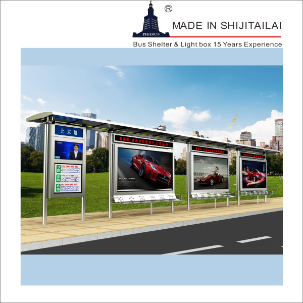 Buy H1700mm Solar Bus Shelter at wholesale prices