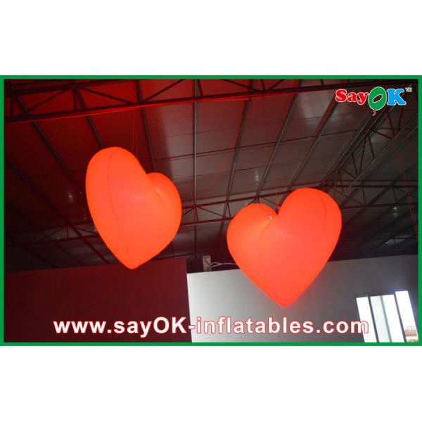 Buy Wedding Romantic Hang Led Inflatable Heart With 190T Nylon Cloth at wholesale prices