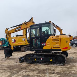 Small Used Excavators 7 Ton Hydrauli Crawler Sany 75 with 0.3 m³ Bucket Capacity