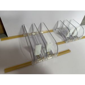 Upgrade Your Shelves with Our Spring-Loaded Shelf Pusher for Neat and Fully Stocked Displays