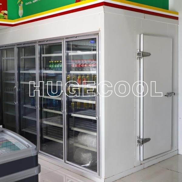Walk in Cooler Display with Racks Roller Shelf at -0.4f Temperature and 4 Inch