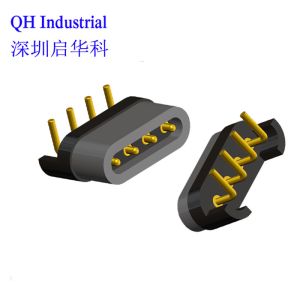China 4Pin United Kingdom Cable Connector Magnetic Charging Connector Pogo Pin Connector For Usb on sale