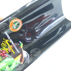 Glossy Surface Mylar Side Gusset Plastic Coffee Bean Bag Pouch With Valve