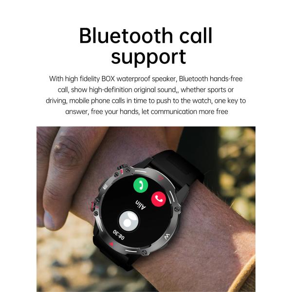 1.43inch HK87 Smart Watch 410mAh Battery AMOLED NFC ECG Monitor