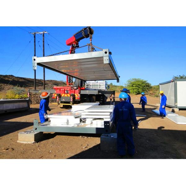 Flexible Assembly Freight Storage Containers White Color Steel Security Door