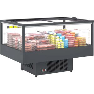 Quality Dual Temperature Panoramic Island Freezer Open Top Switchable for sale