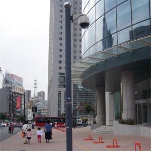 Monitor Cctv Mounting Poles / Security Camera Pole For Security Q235 With Single