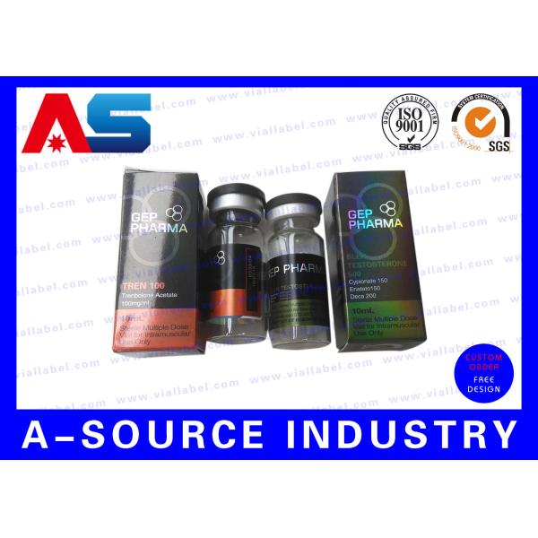 Laser Holographic Metallic Foldable Glass 10ml Vial Steriod Boxes Packaging