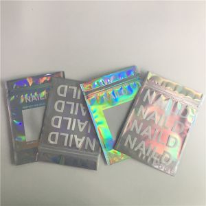 Quality SGS/FDA Aluminium Foil Bag Makeup Reusable Mylar Packaging Three Side Sealed for sale