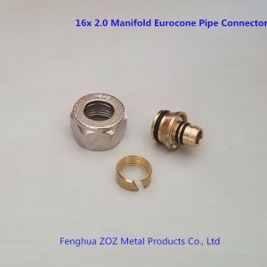 Quality Manifold Eurocone 16 x 2mm PEX Connector , PEX Compression Connector, Manifold Adapter for sale