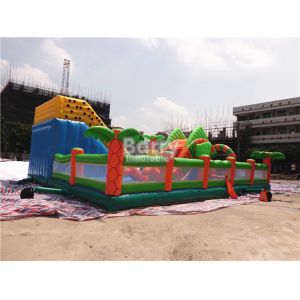 Outdoor Inflatable Playground Castle Bouncer Climb And Slide Combo