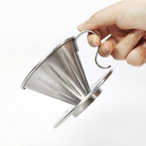 Unbreakable Stainless Steel Coffee Filter Baskets for Home and Foam Milk