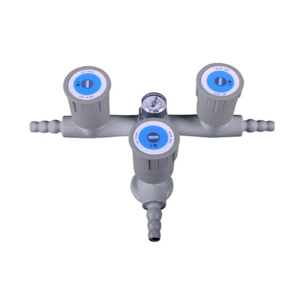 Buy High Gloss Epoxy Powder Lab Fittings Triple Outlet Faucet / Tap at wholesale prices