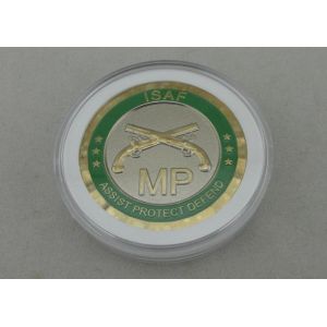 Soft Enamel Personalized Coins , Gold And Nickel Plate Anniversary Coin