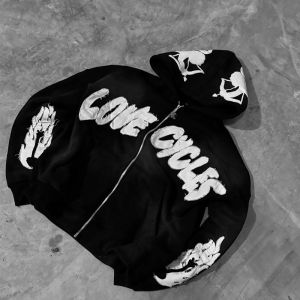 Custom Sweatsuit Two Piece Tracksuit Applique Distressed Embroidery Tracksuit