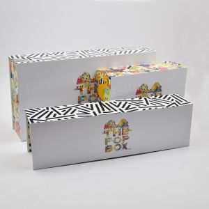 High-End Custom Printed Flip-top Sliding Drawer Rigid Gift Box with Sponge