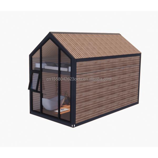 Detachable Wooden Mobile House with 50/75/100mm Wave Sandwich Panel Walls and Modern Design Style Loft Bedroom Included