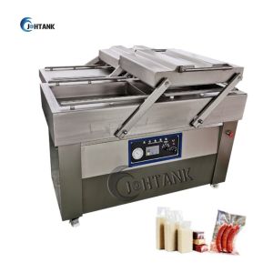 Food Vegetables Rice Dual Chamber Vacuum Sealer Machine 1.5KW