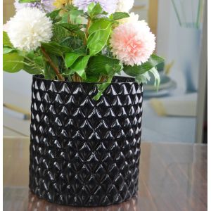 Emobossed Decorative Glass Vase