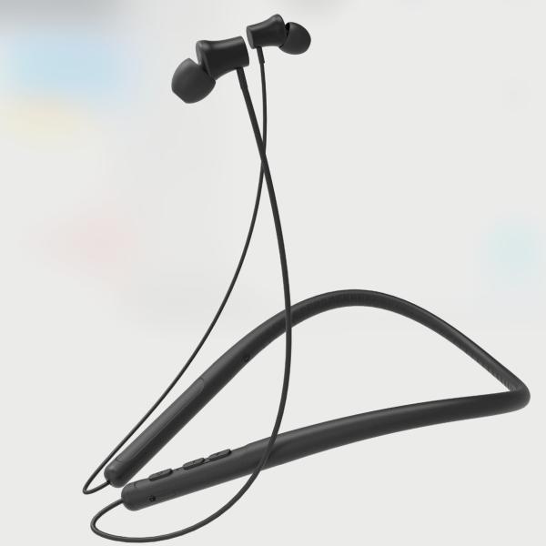 Buy Silicon Black 96mAh Neckband Bluetooth Earphones Jagged Design at wholesale prices