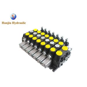 Hydraulic Command 100 Liters DCV100-7 Section Valves For Road Rescue Vehicle