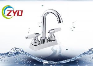 Quality Cold / Hot Water Deck Mount Kitchen Faucet , Basin 2 Handle Kitchen Faucet for sale