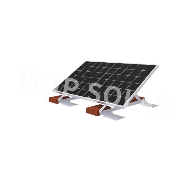 25-30 Years of Service Life Solar Railing Ballasted Roof Mounting System for Flat Roof