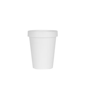 Cylinder White Wide Mouth Empty Plastic Jars With Lids 250g