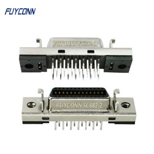 China 26 Pin SCSI Connector Right Angle Type Female SCSI PCB Connector W/ Fixness Hanger on sale