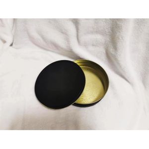 Vacuum Empty Caviar Tin Can Food Grade Packaging 500ml with matte black inside