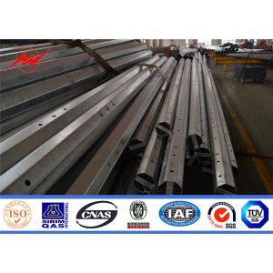 Transmission Line Galvanized Lattice Steel Poles 10kv - 220kv With Bitumen