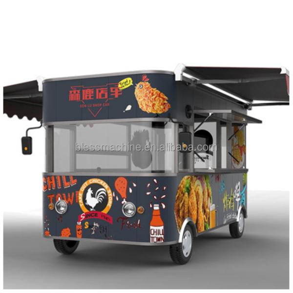40kms per hr Mobile Food Carts Hot Dog Vending Trailer with Optional Configuration