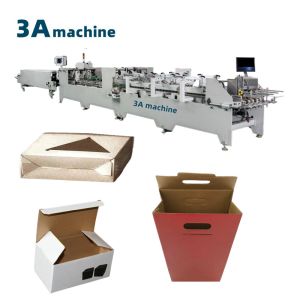 China 125cm Max Size 3-Layer Corrugated Cardboard Box Dual- Lock Bottom Folding Gluing Machine on sale