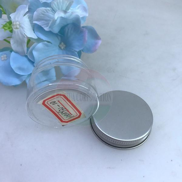 Buy Confectionery 420ml Clear Plastic Cylinder Can with Aluminum Lid at wholesale prices