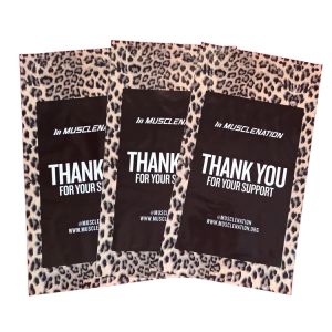 10x12in Black Printed Leopard Poly Mailers custom poly bags for shipping