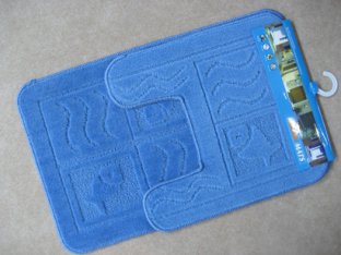 Anti-slip blue Microfiber bath mat OBM-003