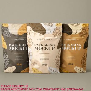 Eco Reusable Food Stand-up Bag Nut Snack Storage Sealed Bag Packaging Aluminum