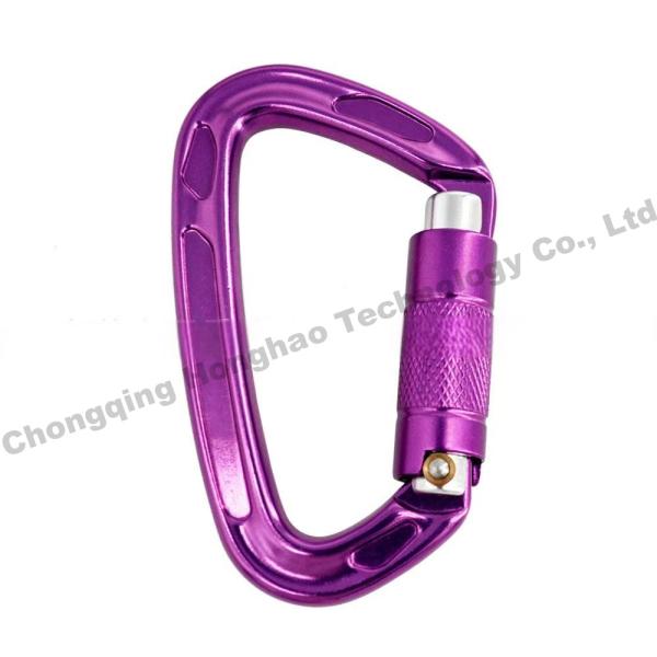 22KN D Shape Auto Lock High Strength Aluminium Alloy Climbing Safety Carabiner Hardware