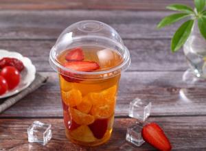 Quality Food Grade PET Plastic Cups With Lids Round Shape 500ml 95mm Upper Diameter for sale