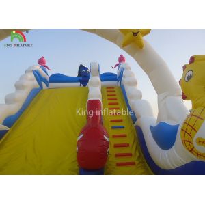 PVC Tarpaulin Blue Inflatable Bouncers Toddler Slide Playground Theme Park