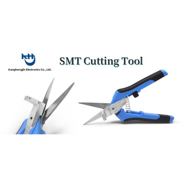 Lightweight Blue SMT Machine Tools Splicing Cutter With Sawtooth Clip
