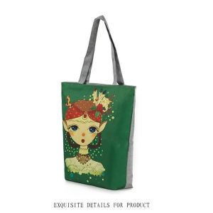 China New green rabbit ears Girl shoulder bag printing female female on sale
